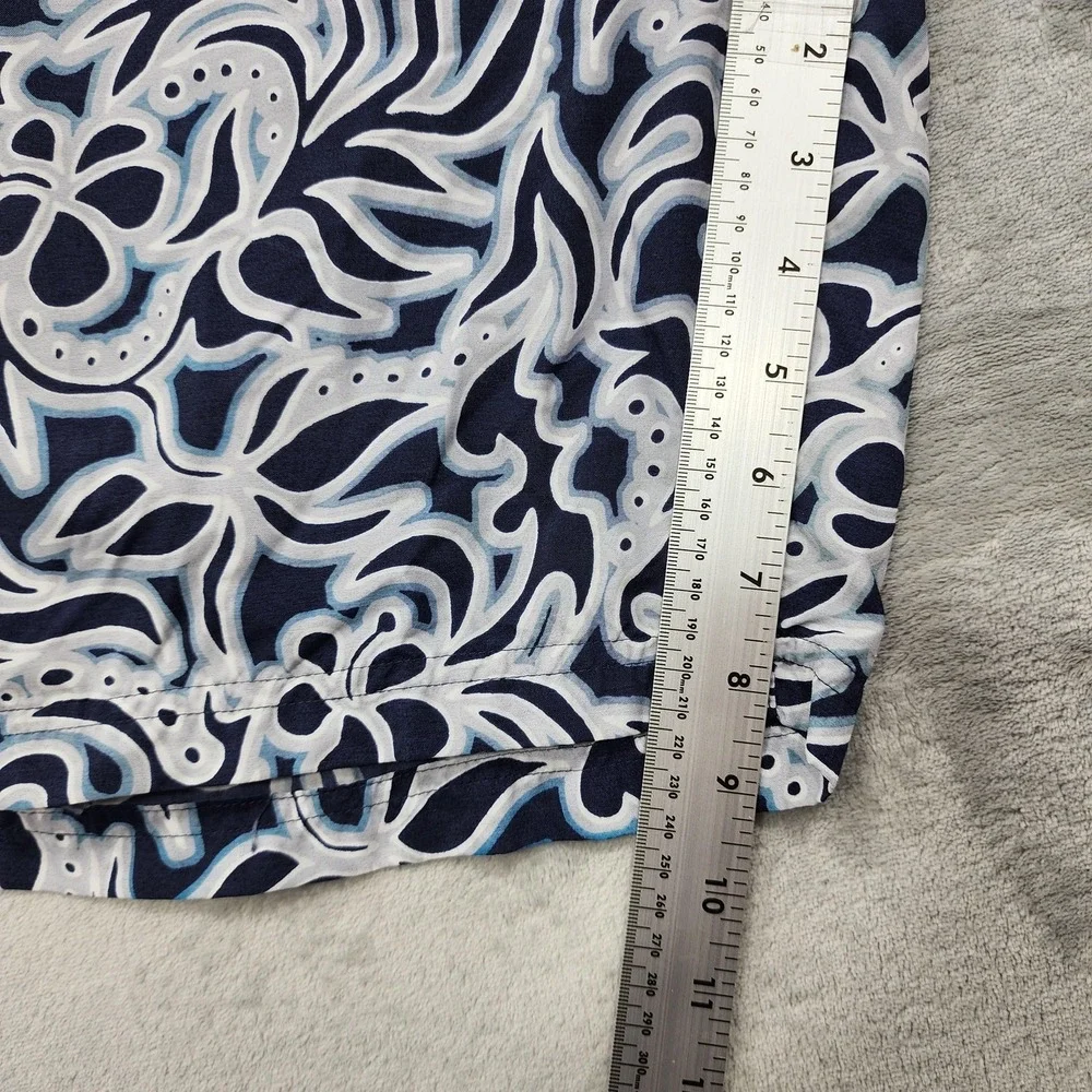 Cherokee Swim Trunks Mens 2XL Blue Floral Hawaiian Lined Pockets Beach Summer